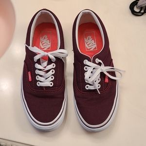 Maroon and Pink Era Vans